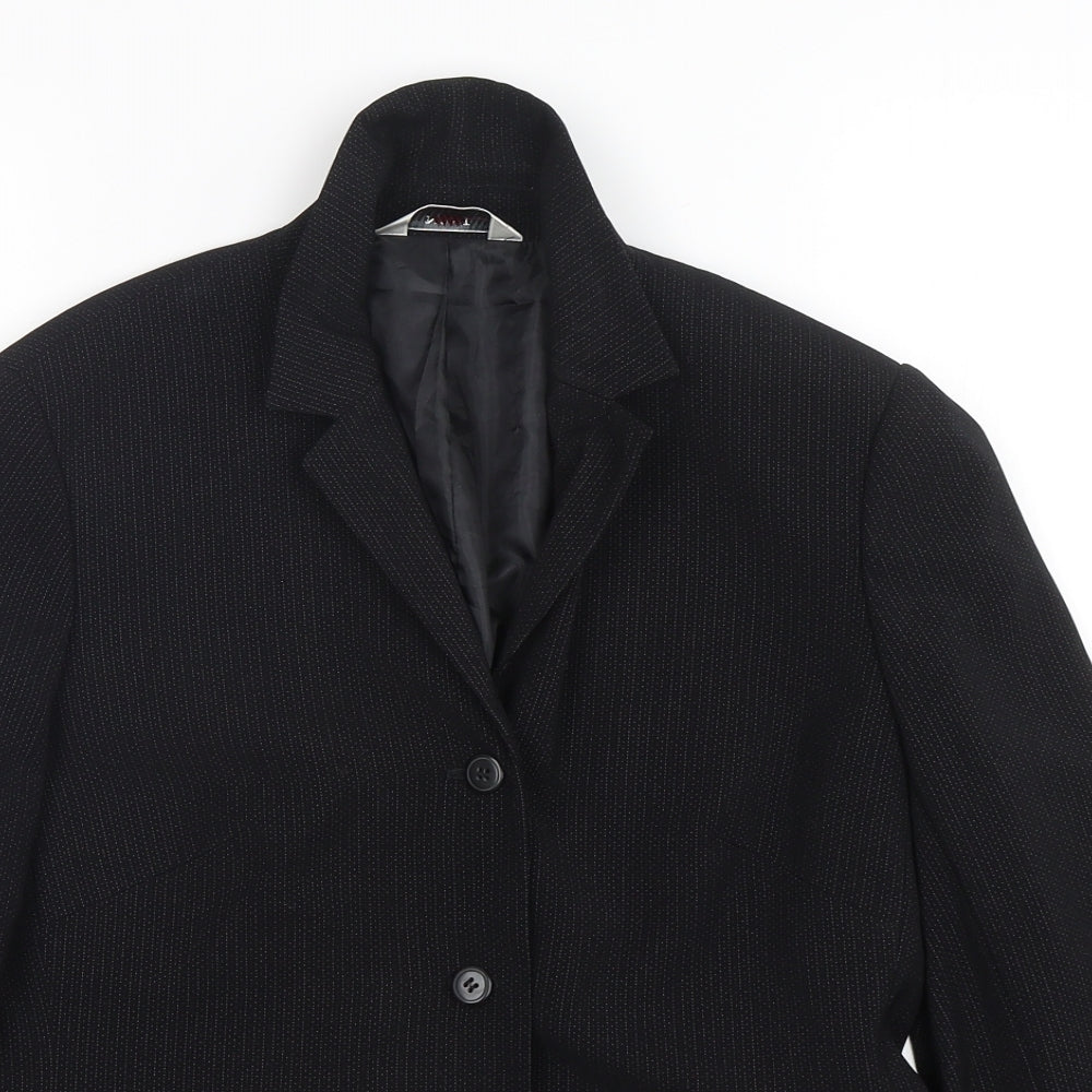 NEXT Womens Black Polka Dot  Jacket Blazer Size 10  Button