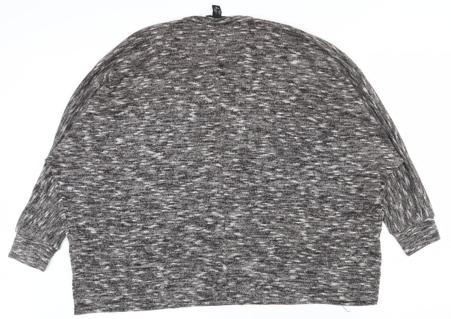 New Look Womens Grey Crew Neck  Polyester Pullover Jumper Size S