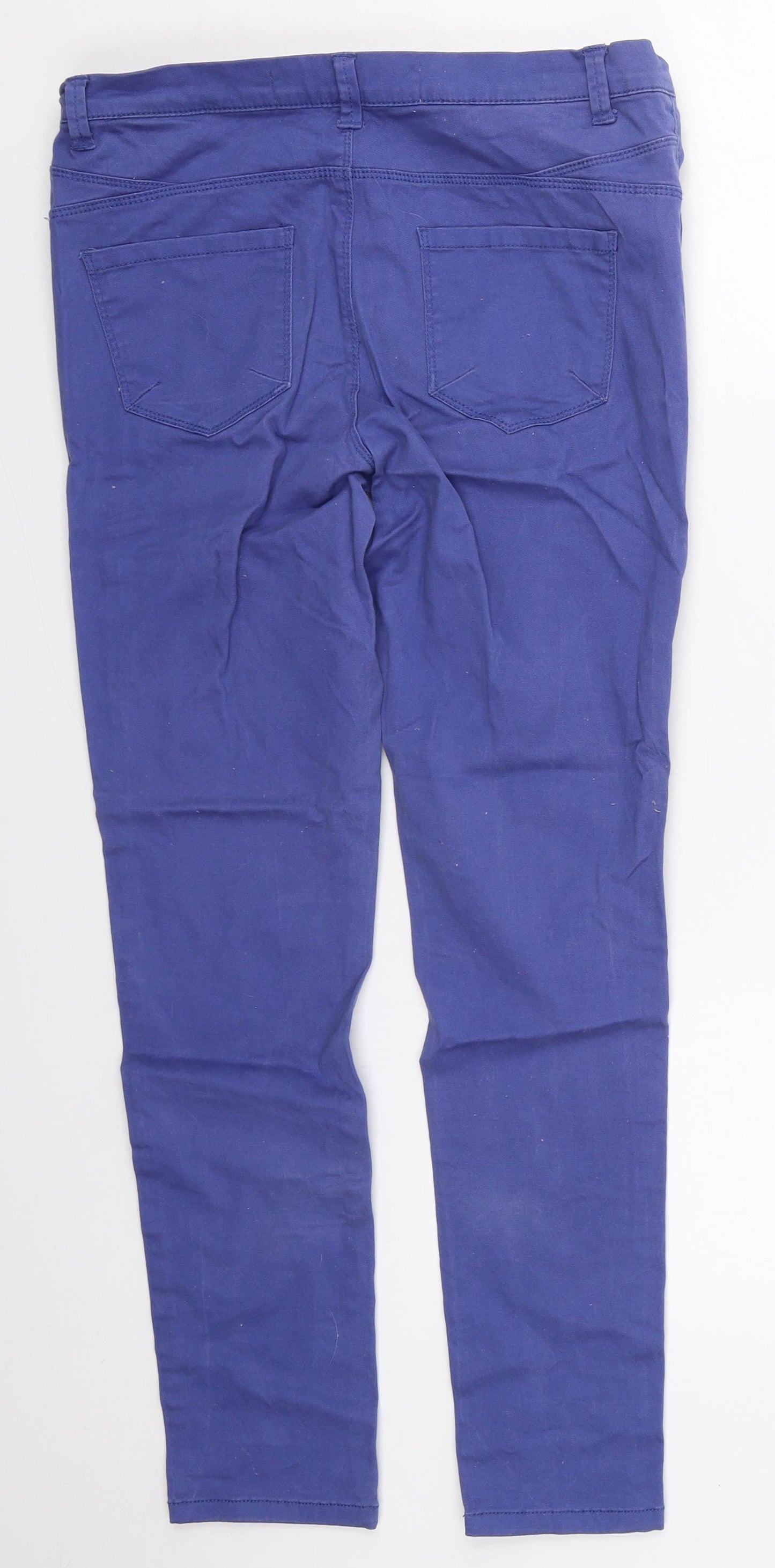 Denim Co Womens Blue  Cotton Skinny Jeans Size 14 L27 in Regular Button