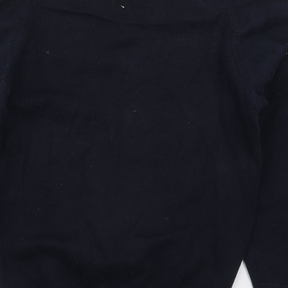 Trutex Mens Blue V-Neck  Cotton Pullover Jumper Size XS
