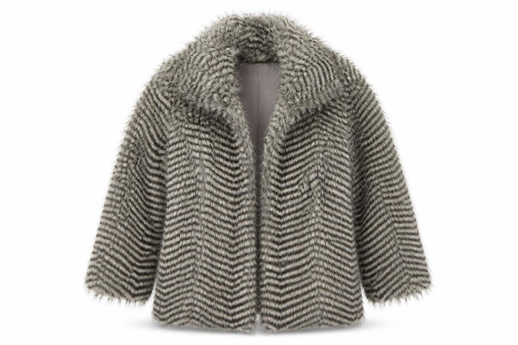Brave Soul Womens Beige Striped  Jacket  Size 8