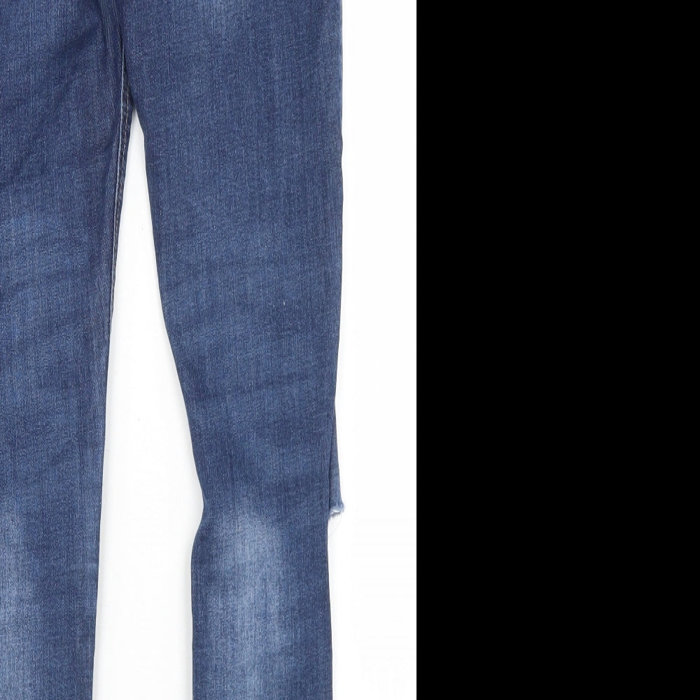 Denim Co Womens Blue  Cotton Skinny Jeans Size 8 L28 in Regular Button