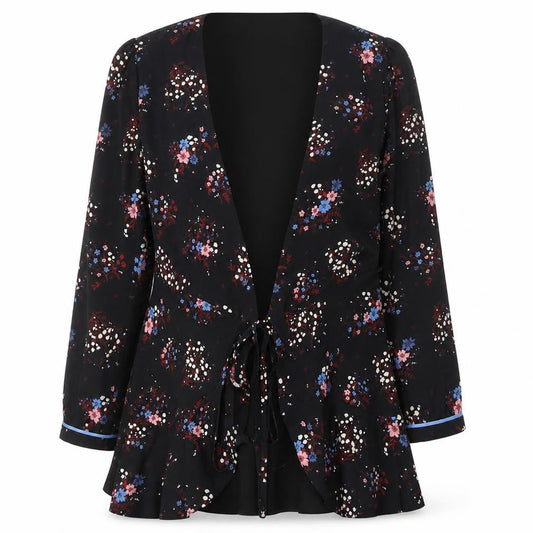 Womens UK Size 8  Jack Wills Black Polyester Blazer
