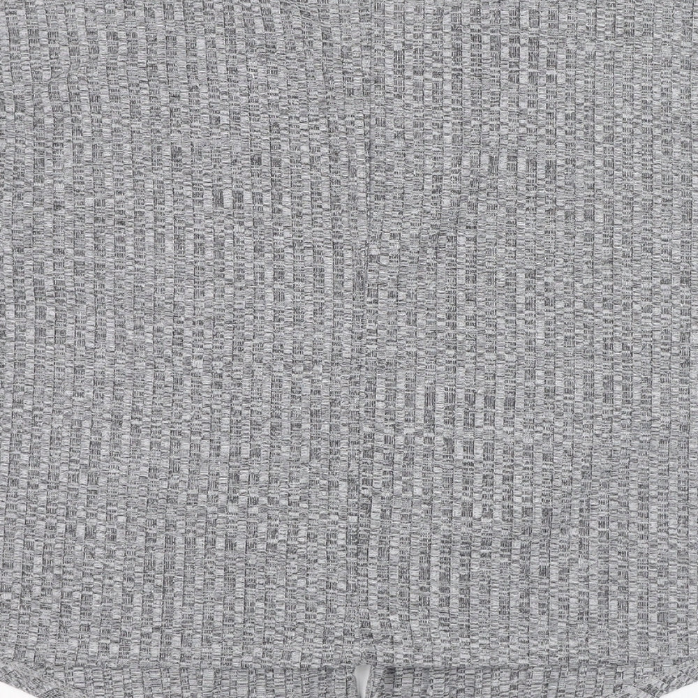 Papaya Womens Grey V-Neck  Viscose Pullover Jumper Size 14