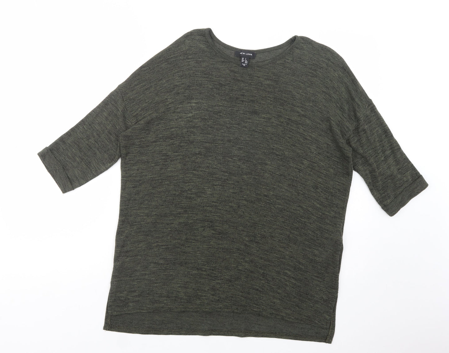 New Look Womens Green Boat Neck  Viscose Pullover Jumper Size S