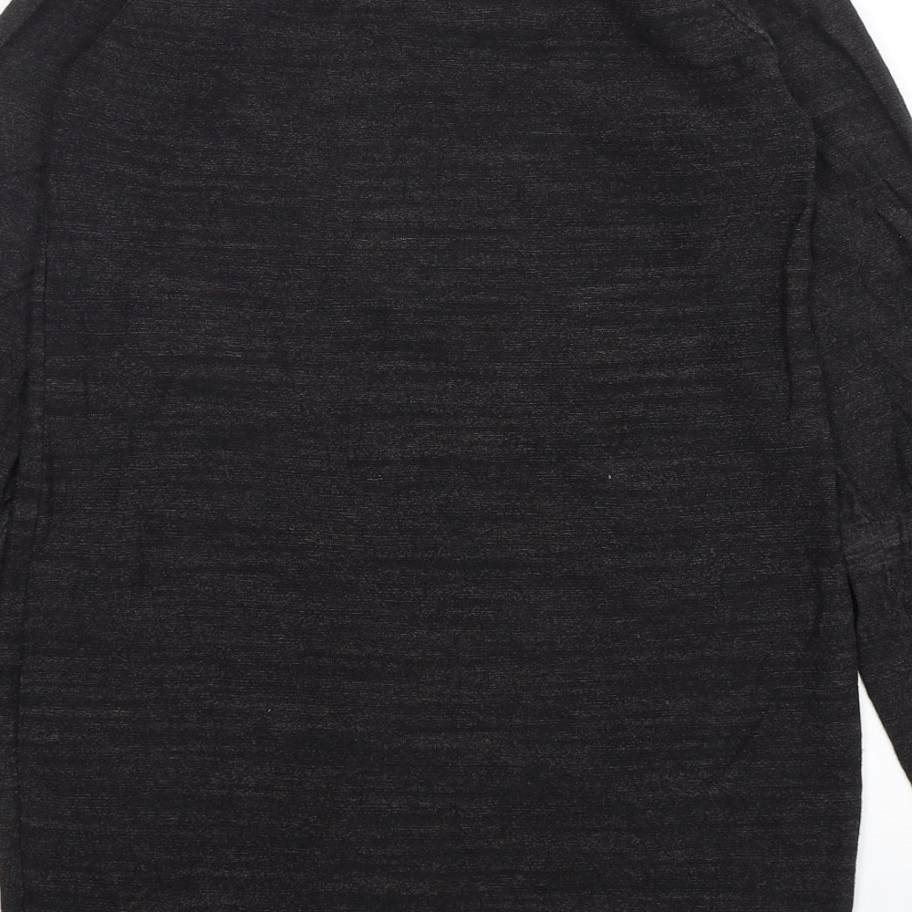 NEXT Womens Grey V-Neck  Cotton Pullover Jumper Size 8