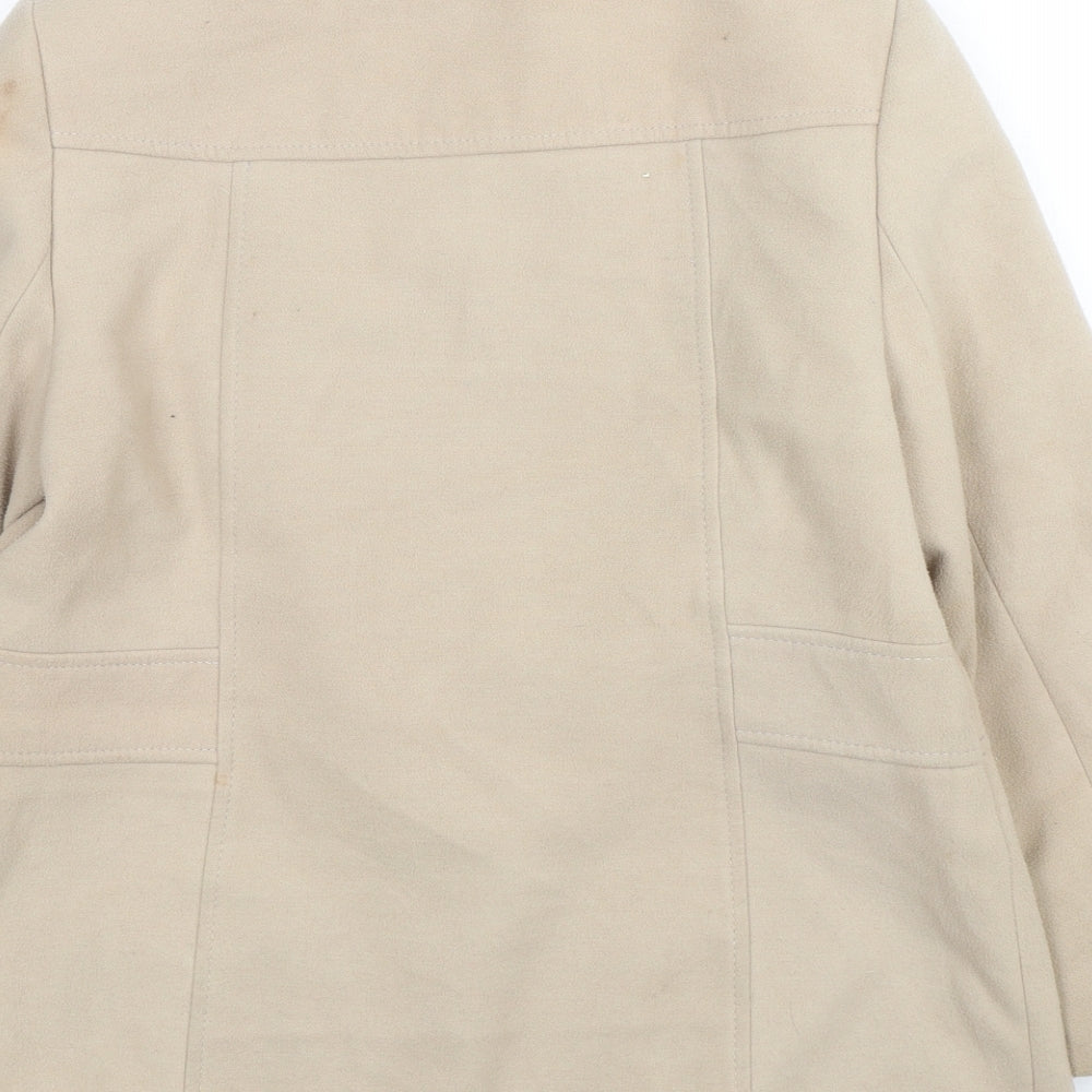 BHS Womens Beige   Overcoat Coat Size 12  Button