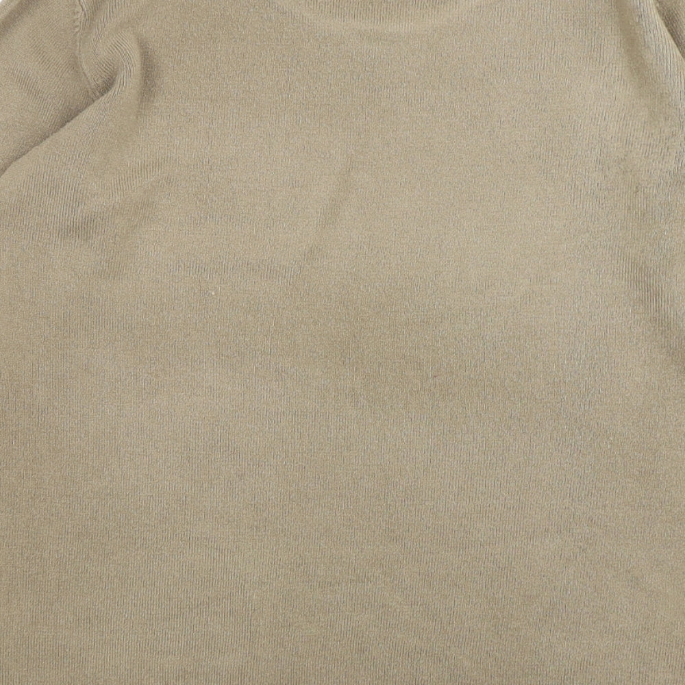 Chaemance Womens Green Round Neck  Acrylic Pullover Jumper Size 18