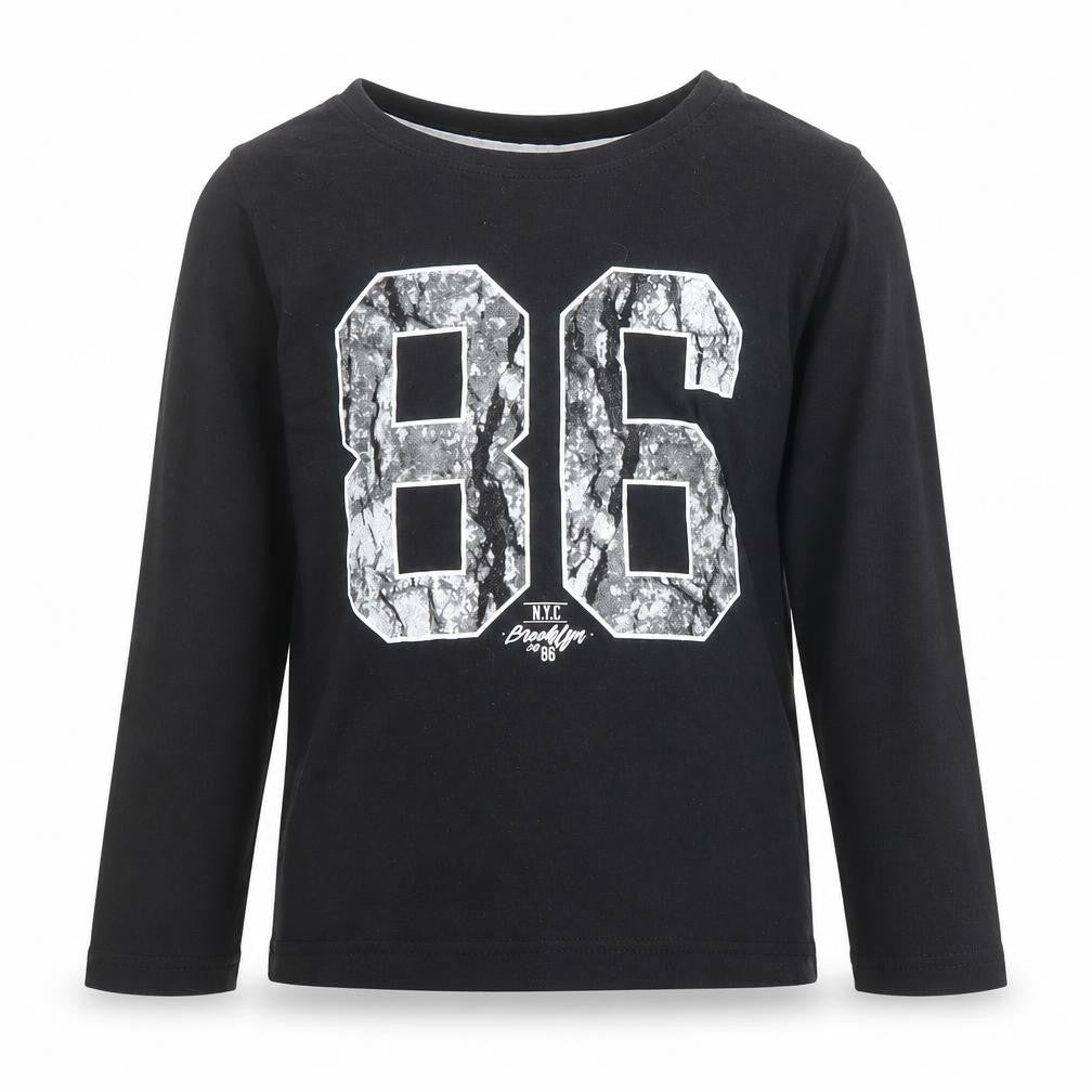 Primark Boys Black  100% Cotton Pullover T-Shirt Size 7-8 Years Round Neck Pullover