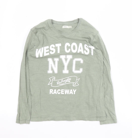 Sfera Boys Green  100% Cotton Pullover T-Shirt Size 6-7 Years Crew Neck Pullover