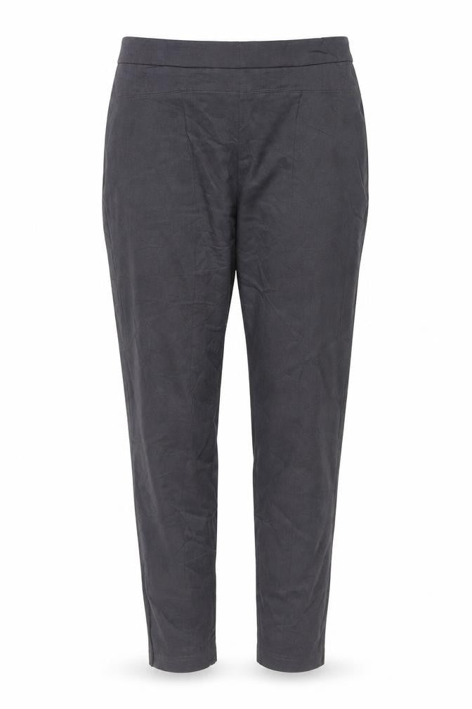 Marks and Spencer Womens Grey  Viscose Trousers  Size 14 L29 in Regular Button