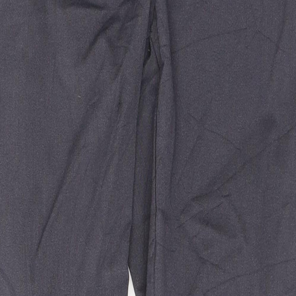 Marks and Spencer Womens Grey  Viscose Trousers  Size 14 L29 in Regular Button