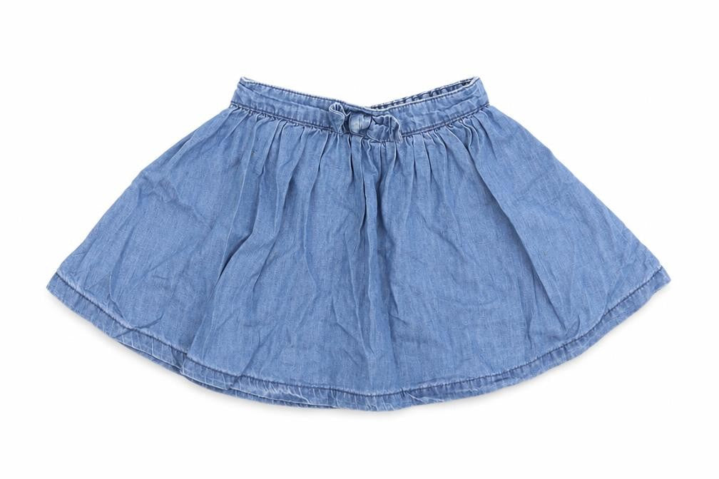 Dunnes Girls Blue  100% Cotton Skater Skirt Size 12-18 Months  Pull On
