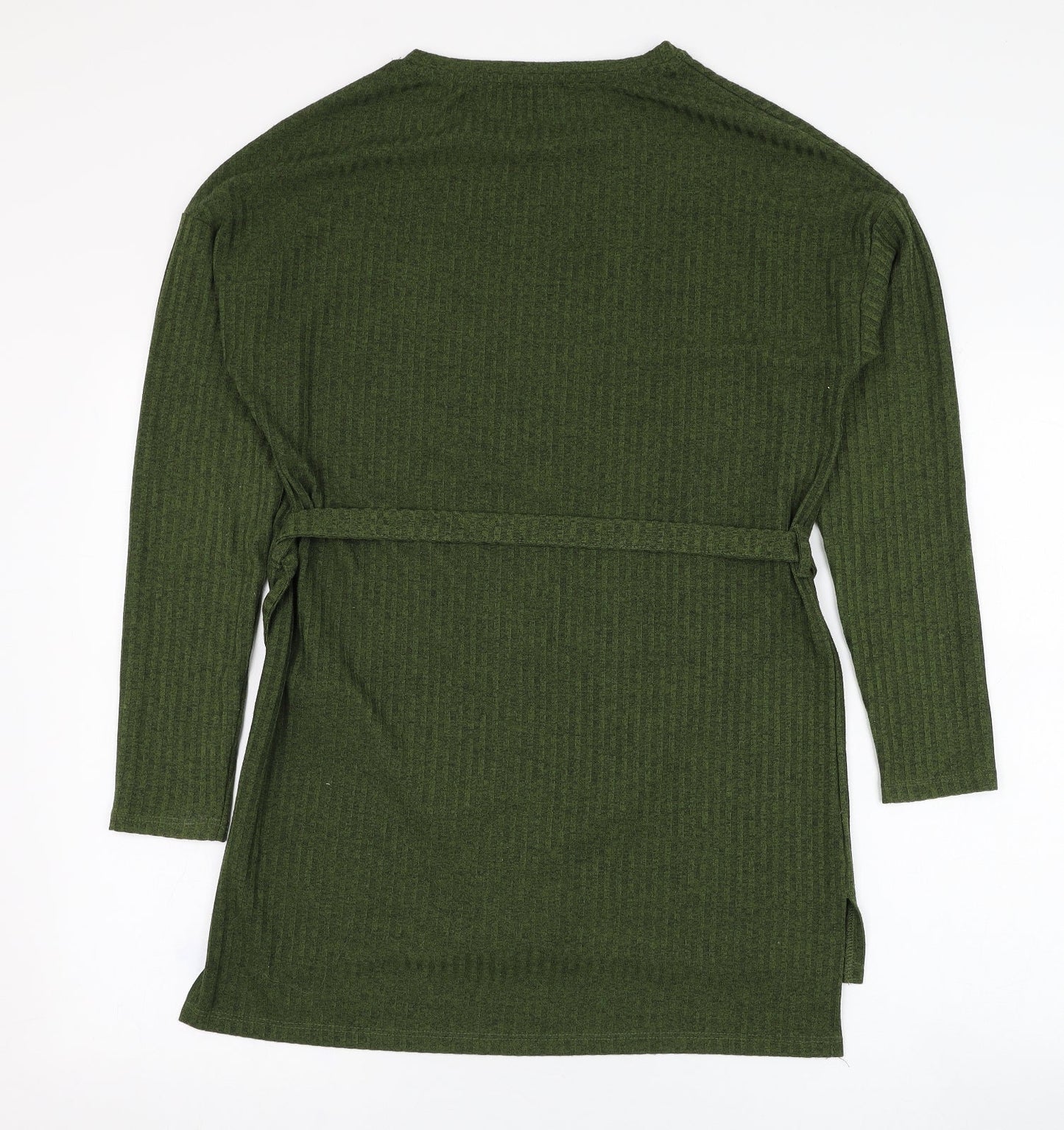 Papaya Womens Green Round Neck  Polyester Pullover Jumper Size 8