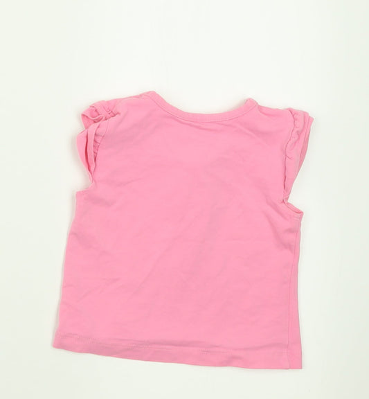 Mini Club Girls Pink  Cotton Basic Tank Size 2 Years Crew Neck Pullover