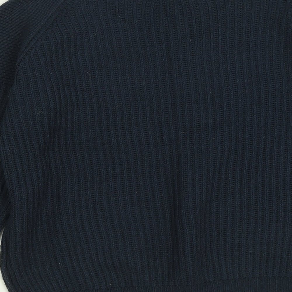 VILA Womens Blue Crew Neck  Acrylic Pullover Jumper Size M