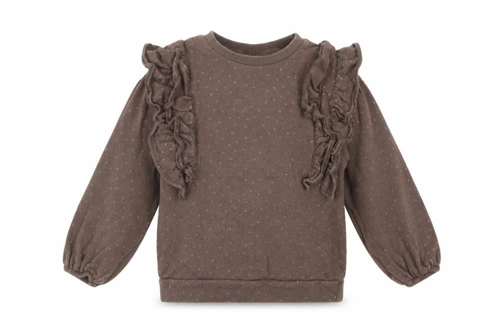 NEXT Girls Brown Geometric Cotton Pullover Sweatshirt Size 2-3 Years  Pullover