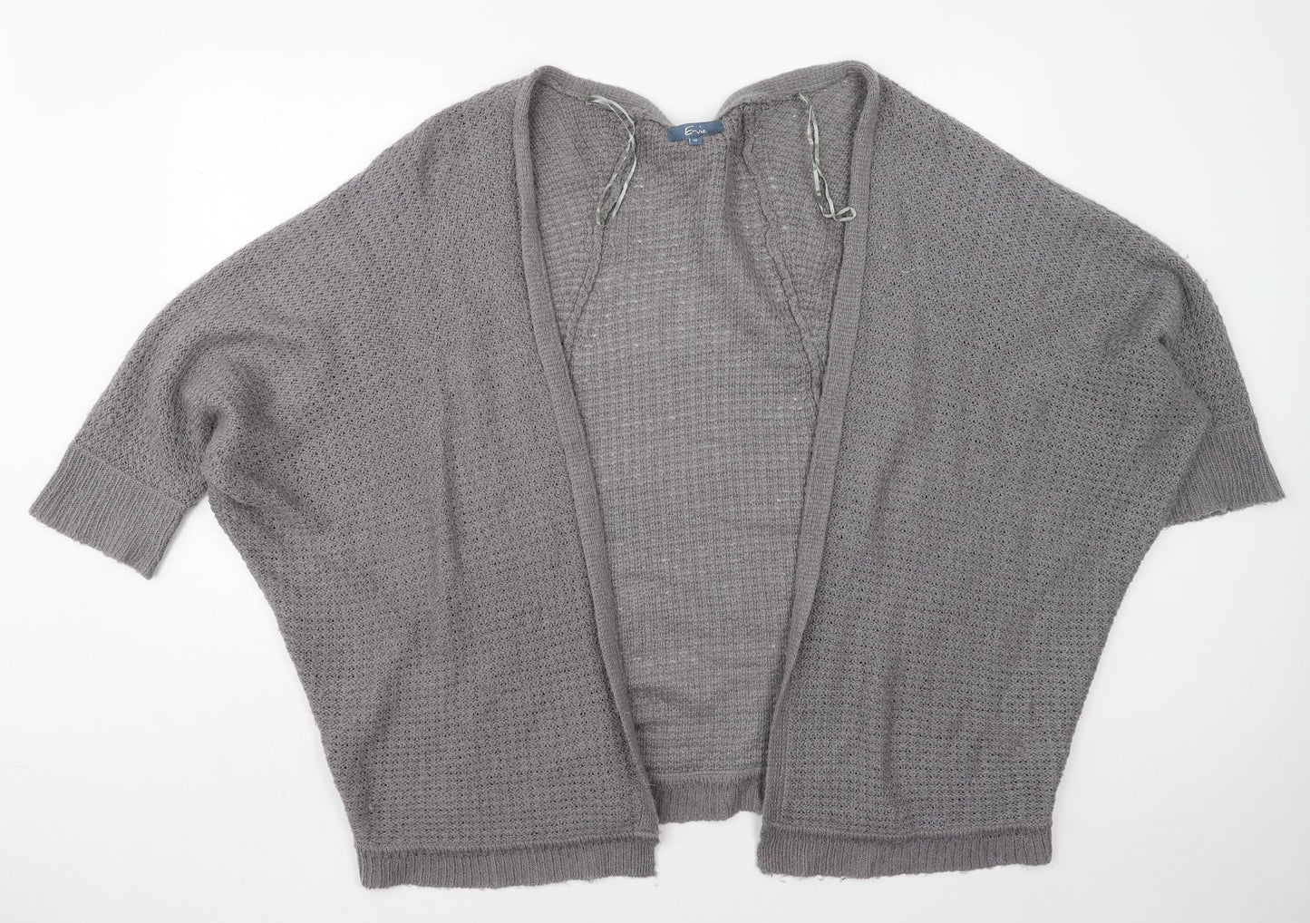 Evie Womens Grey V-Neck  Acrylic Cardigan Jumper Size 18