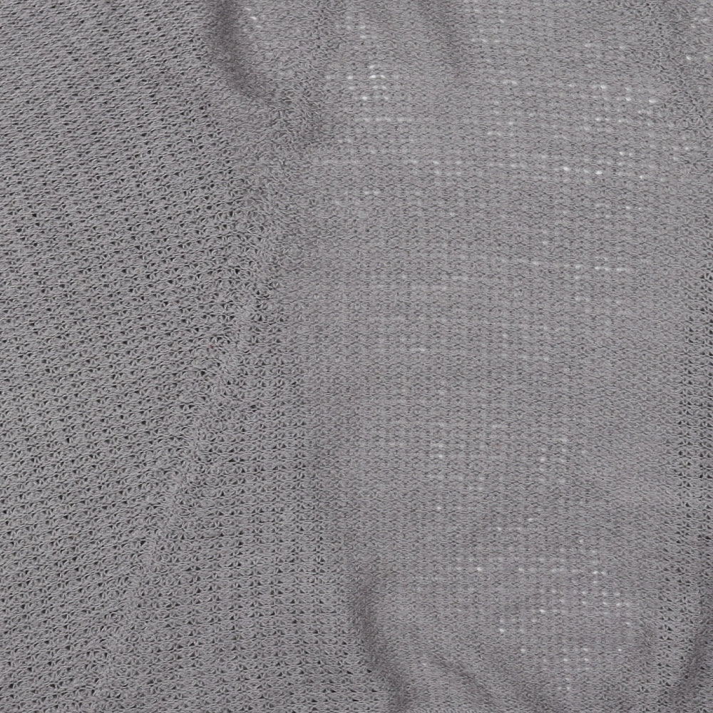 Evie Womens Grey V-Neck  Acrylic Cardigan Jumper Size 18