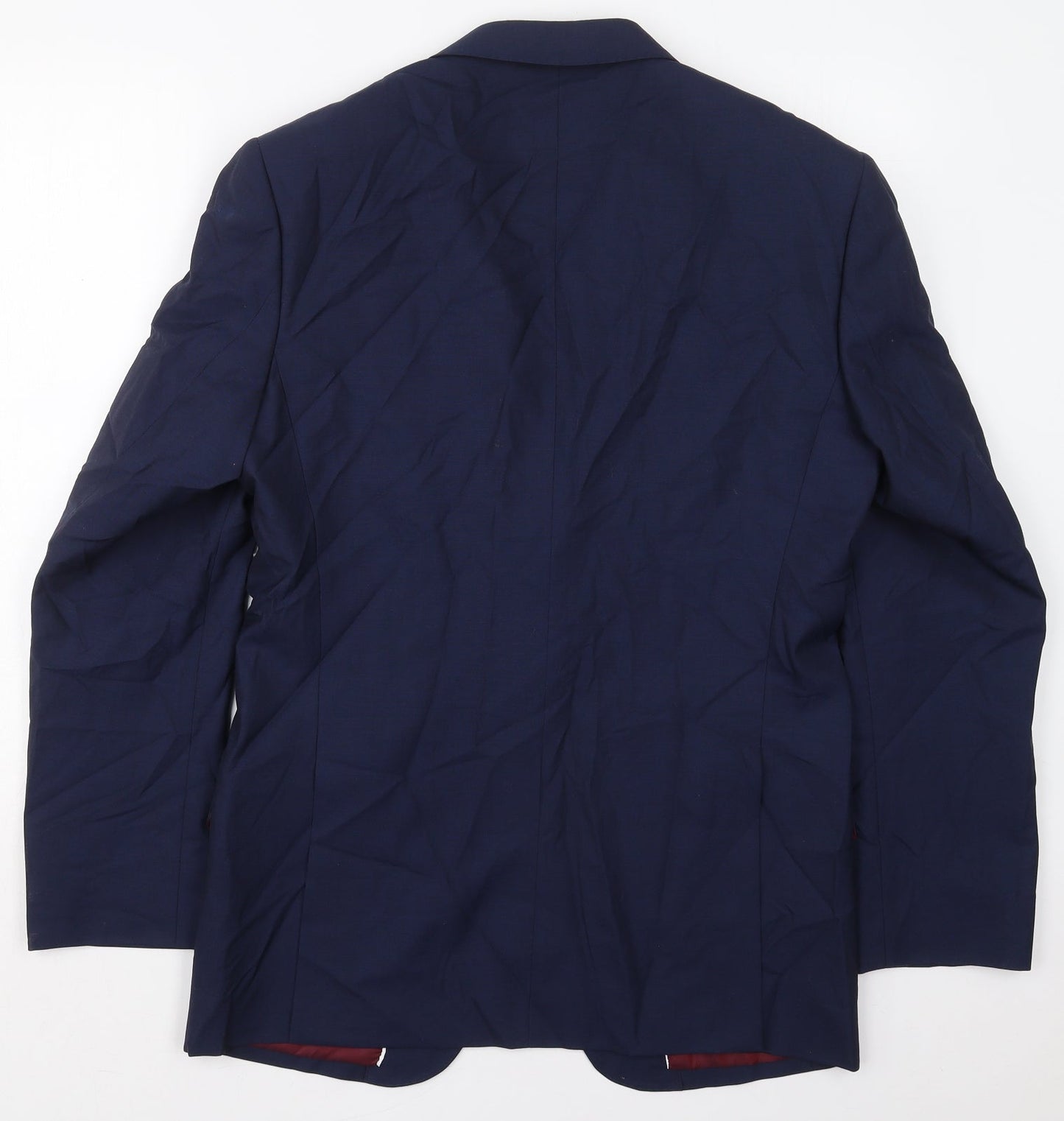 Marks and Spencer Mens Blue  Wool Jacket Suit Jacket Size 38