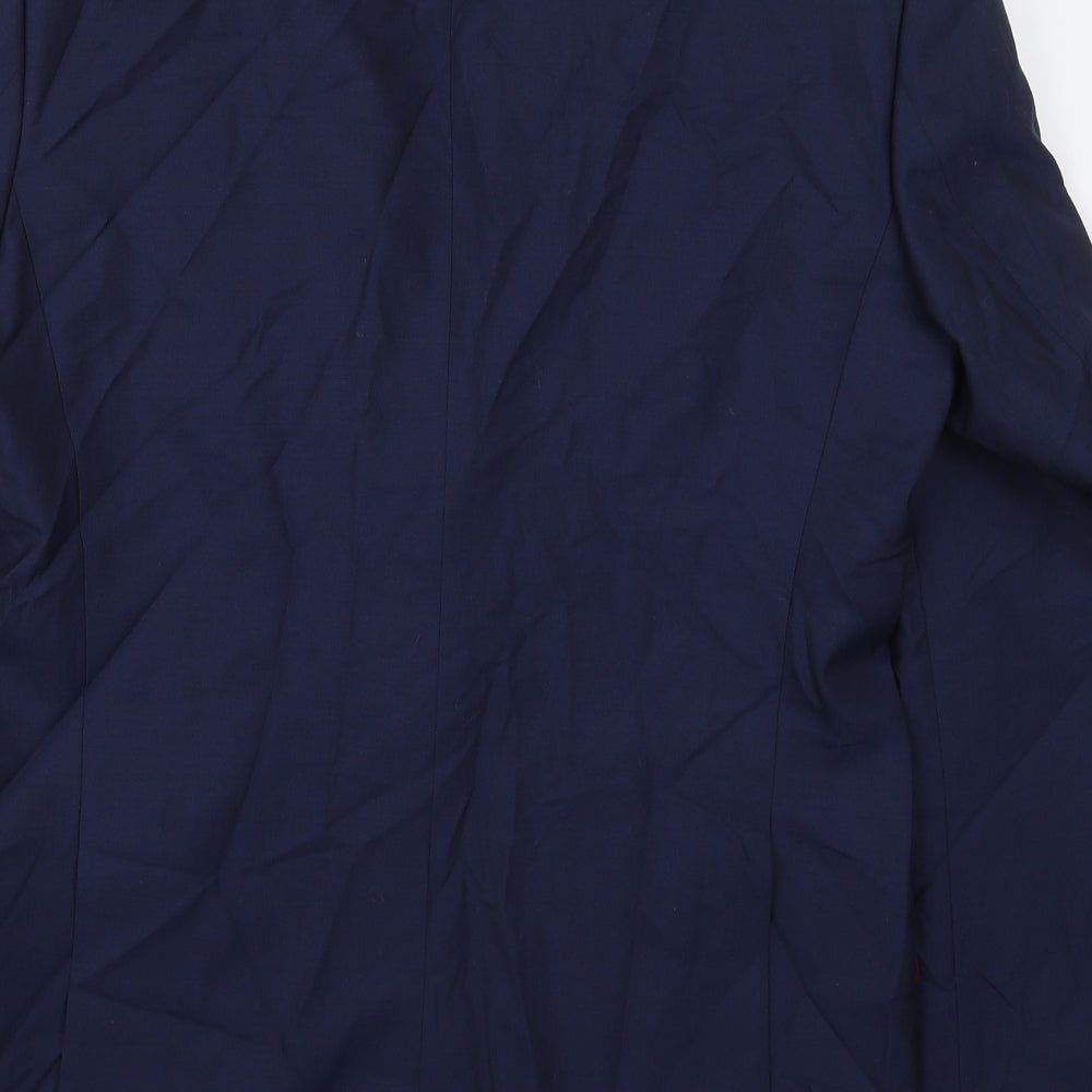 Marks and Spencer Mens Blue  Wool Jacket Suit Jacket Size 38