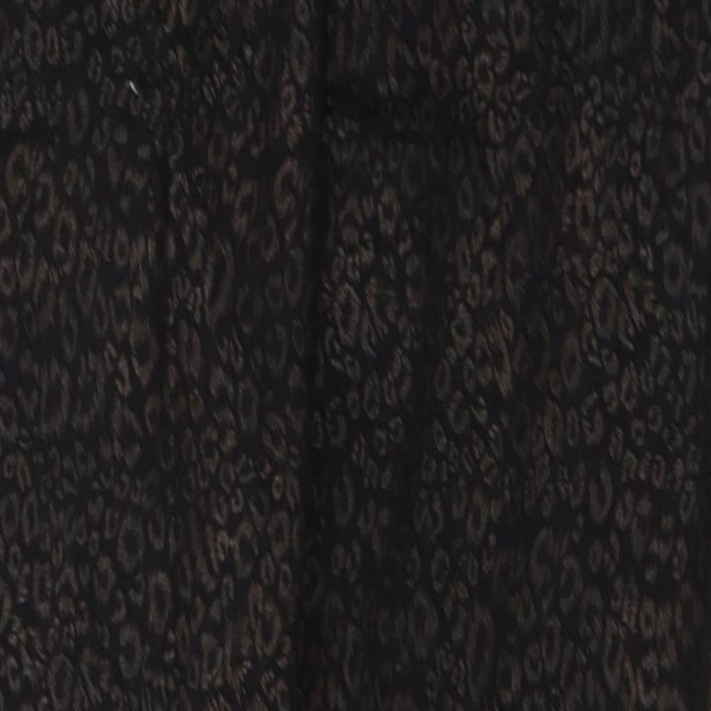 Preworn Womens Black Animal Print Polyester Jegging Jeans Size 30 in L26 in Regular
