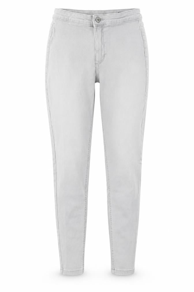 Marks and Spencer Womens Grey  Cotton Skinny Jeans Size 12 L25 in Slim Button