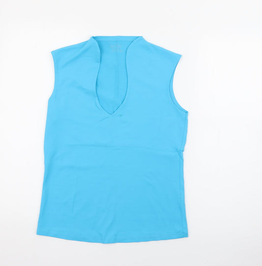 Savida Womens Blue  Polyester Basic Tank Size 16 V-Neck