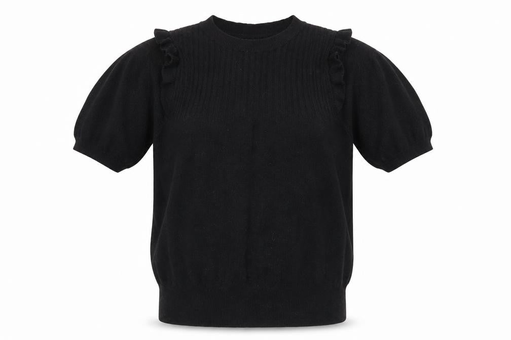 Marks and Spencer Womens Black Crew Neck  Viscose Pullover Jumper Size 12