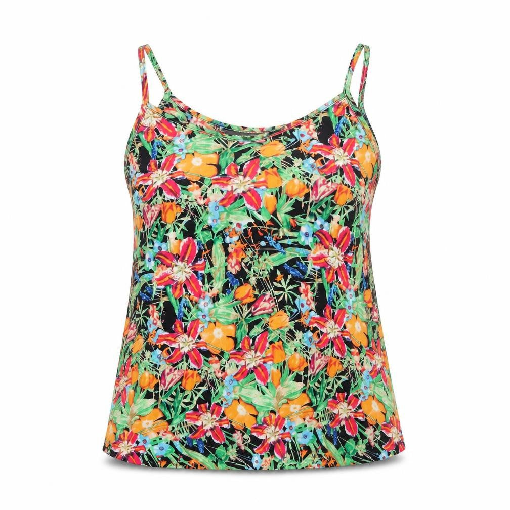 Exhibit Womens Multicoloured Floral Polyester Camisole Tank Size 10 V-Neck