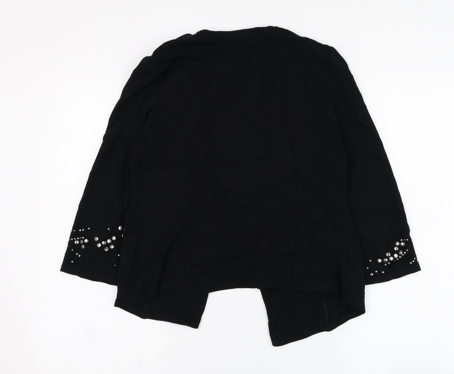 Wallis Womens Black Square Neck  Polyester Cardigan Jumper Size S