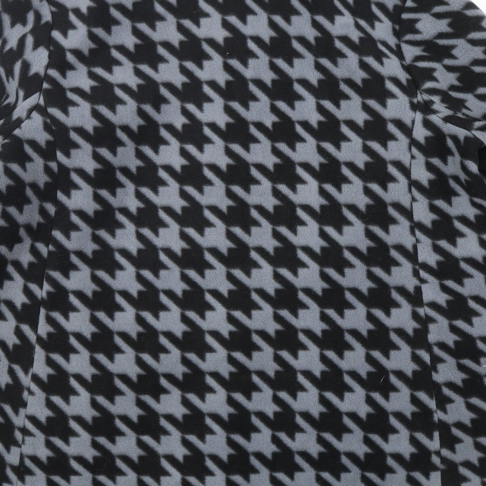 Bob Marcke Womens Multicoloured Houndstooth  Overcoat Coat Size L  Button