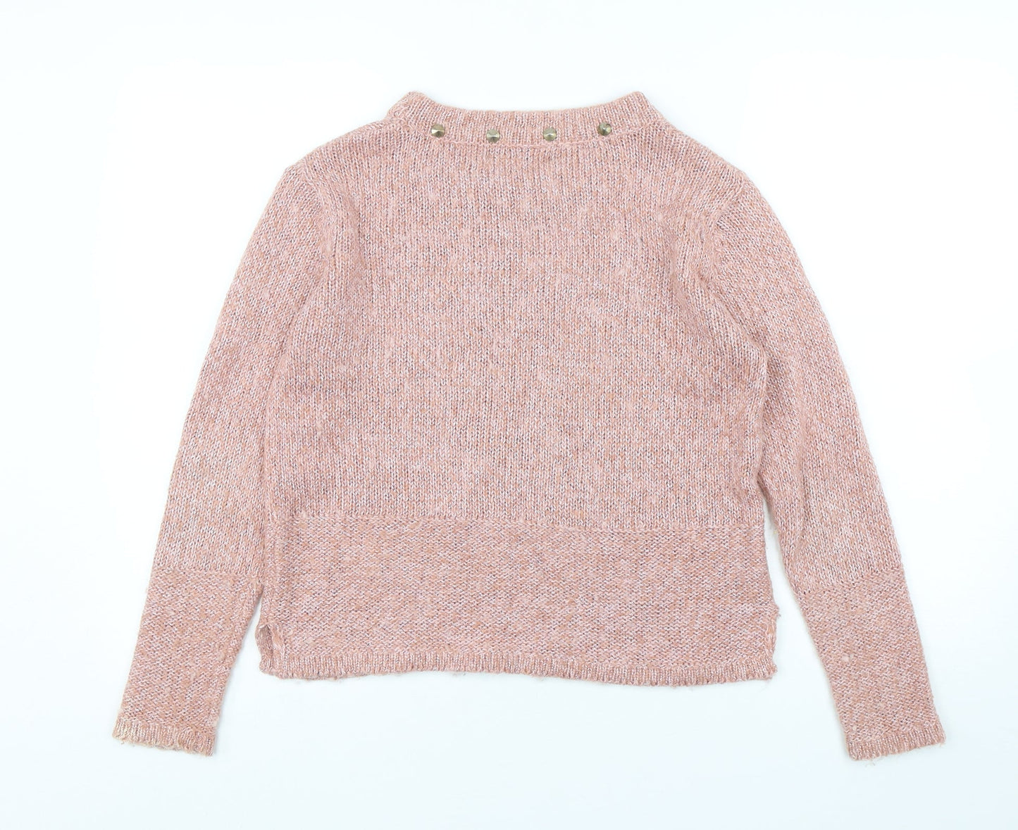 RESERVED Womens Pink Round Neck  Polyester Pullover Jumper Size S