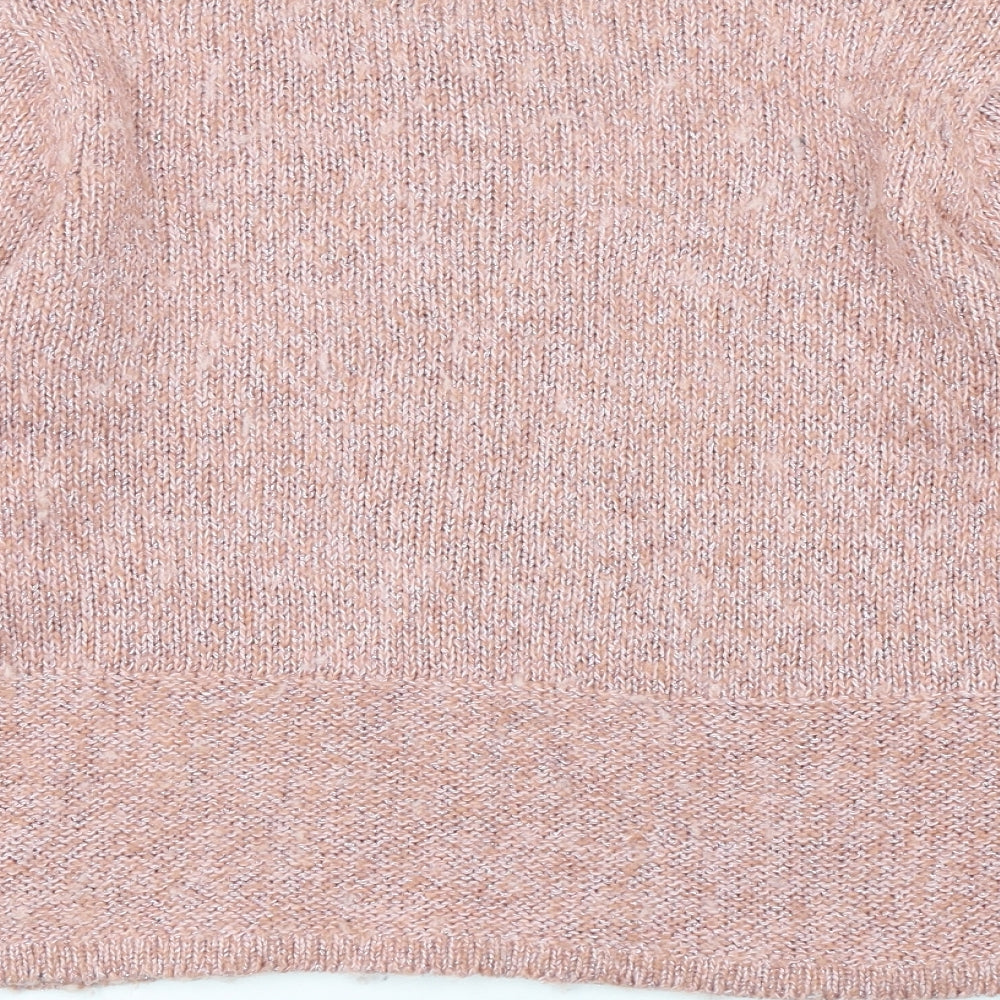 RESERVED Womens Pink Round Neck  Polyester Pullover Jumper Size S
