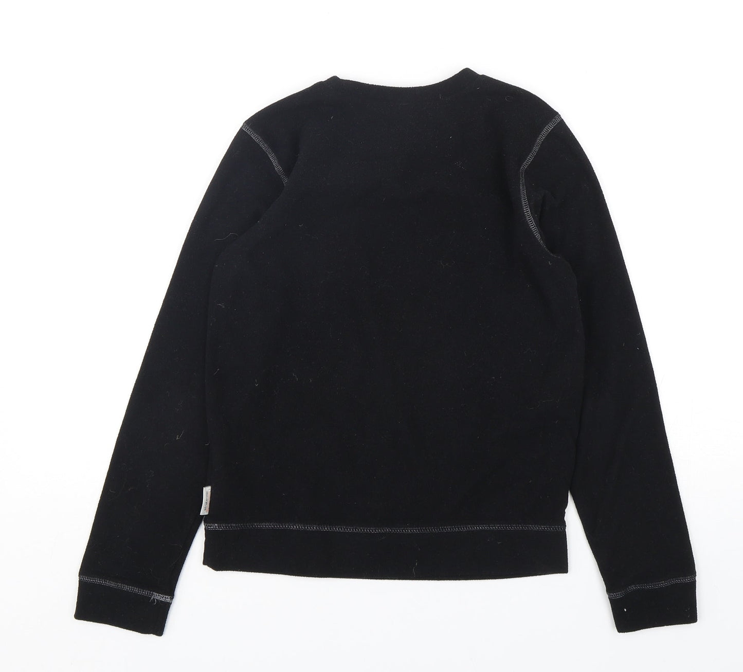 Quencha Boys Black  Polyester Basic T-Shirt Size 12 Years Round Neck Pullover