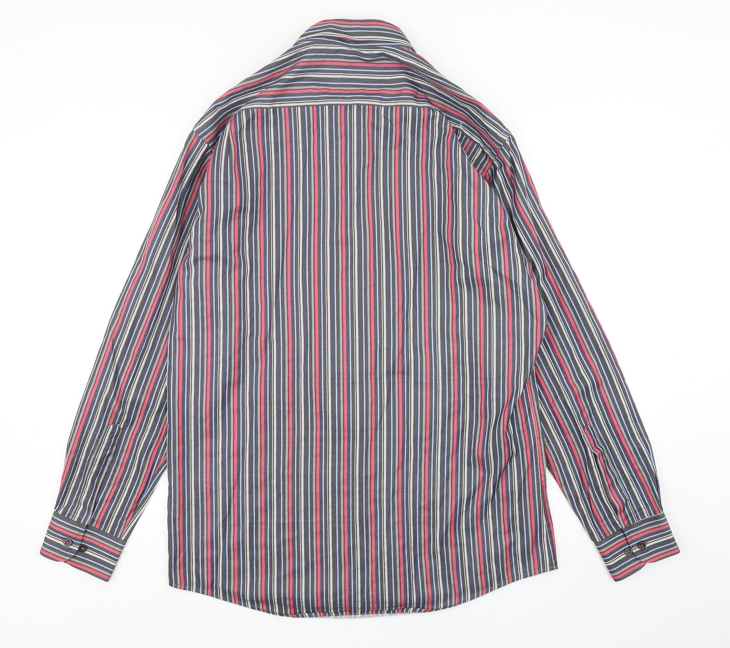 Daniel Grahame Mens Multicoloured Animal Print Cotton  Button-Up Size L Collared Button