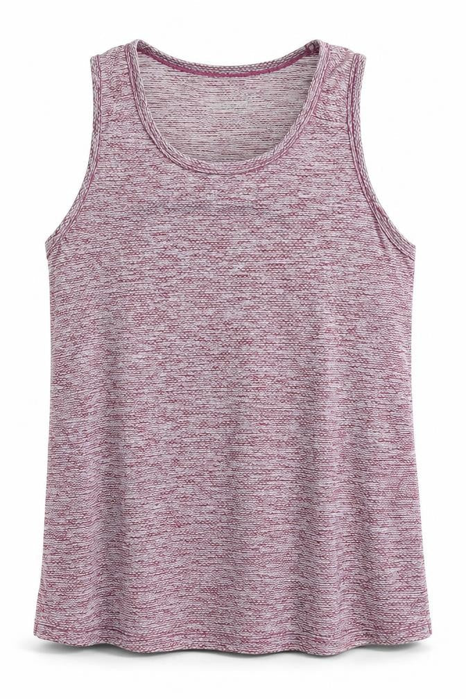 Dunnes Womens Purple Geometric 100% Polyester Basic Tank Size 8 Scoop Neck Pullover