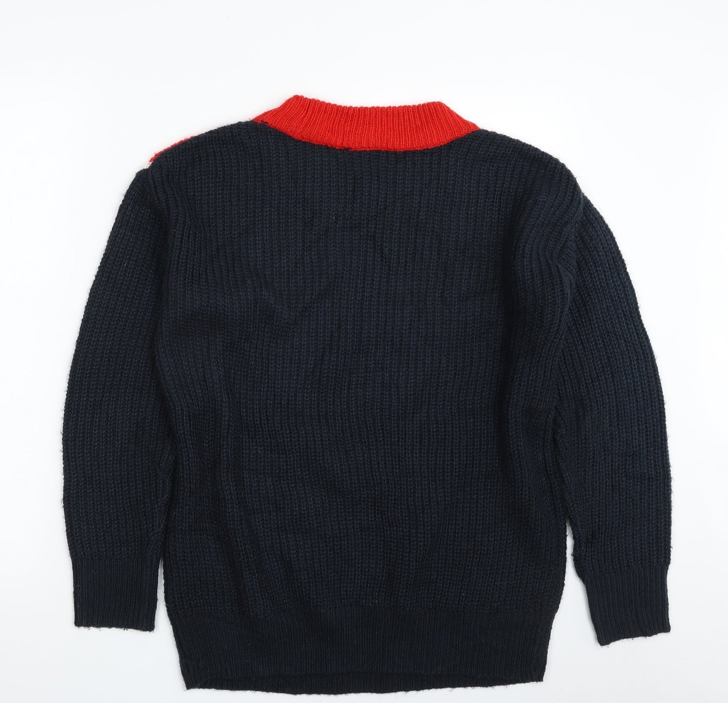 H&M Womens Multicoloured Crew Neck  Acrylic Pullover Jumper Size XS