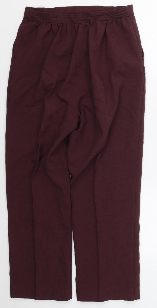 Kira Womens Purple  Polyester Trousers  Size 14 L25 in Regular