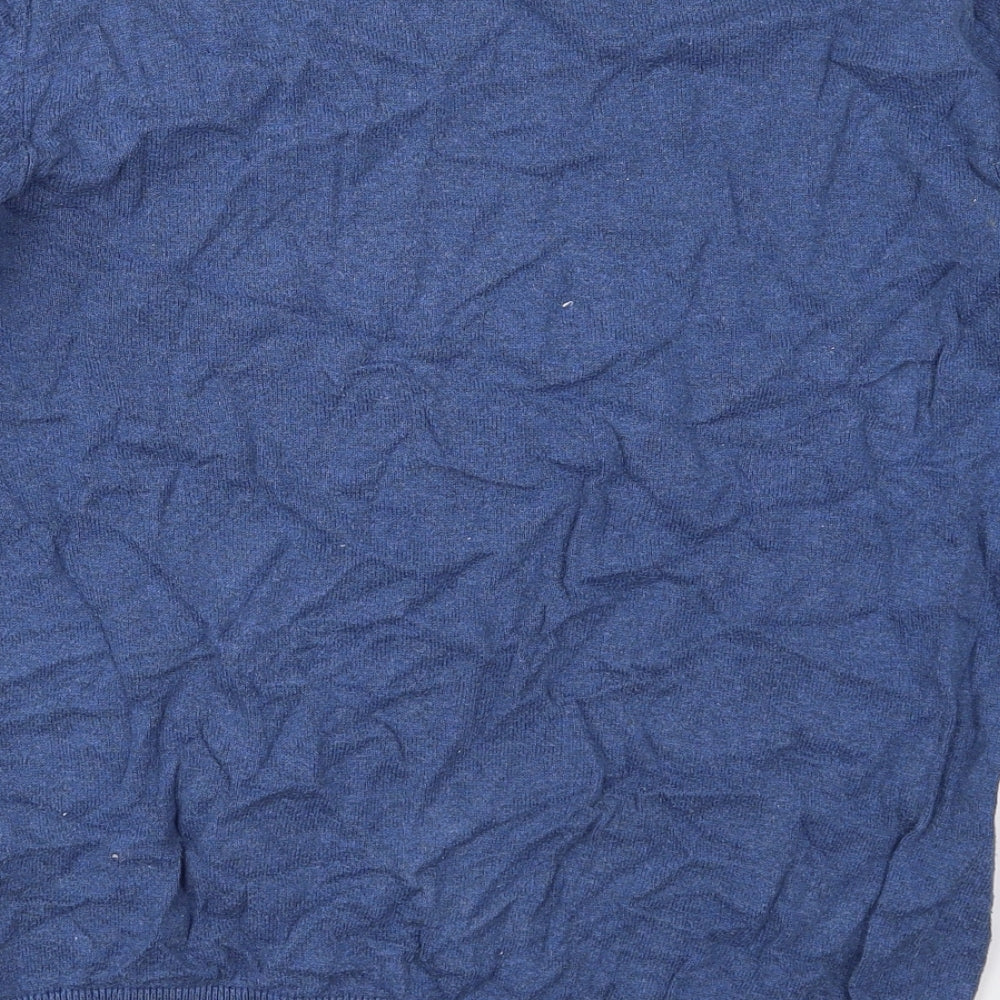 George Mens Blue Crew Neck  Cotton Pullover Jumper Size M