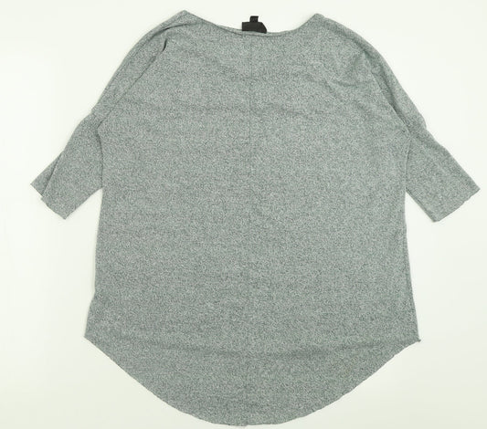 Topshop Womens Green  Viscose Basic T-Shirt Size 8 Crew Neck