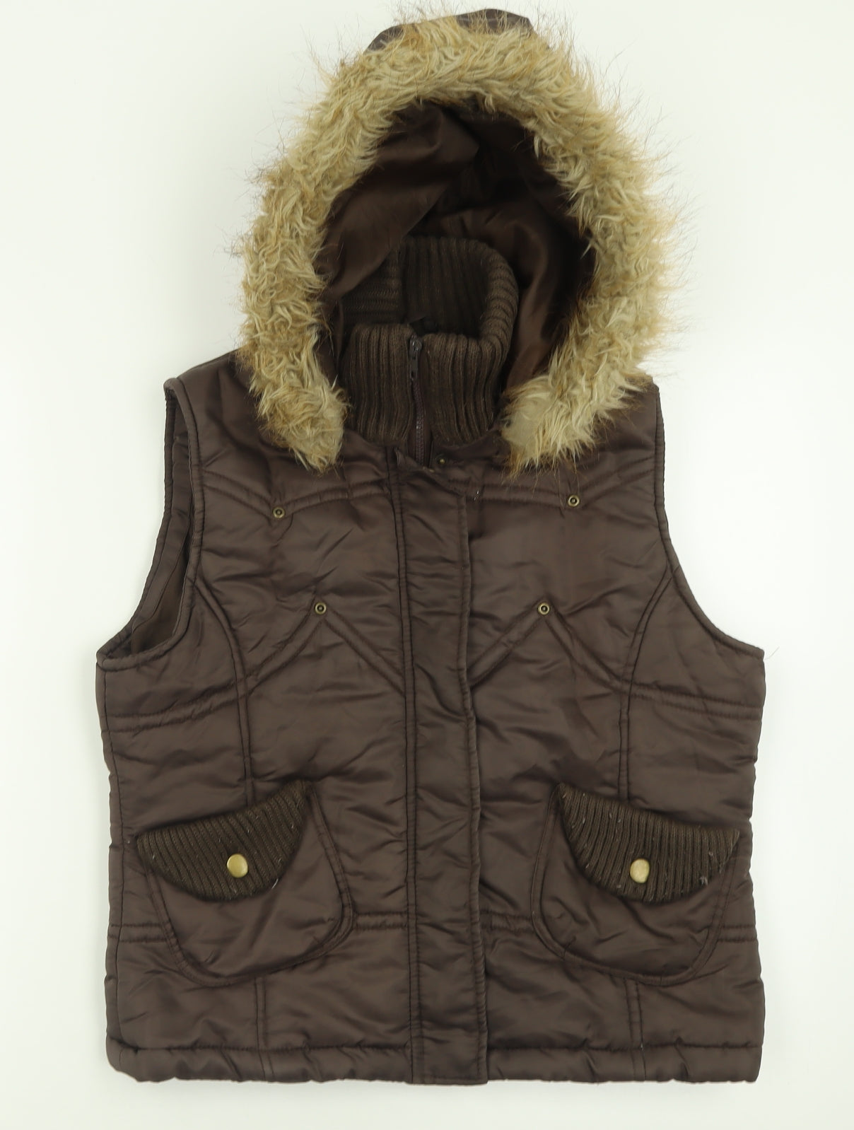 Artic Fluid Womens Brown   Gilet Jacket Size M  Zip