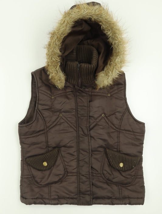 Artic Fluid Womens Brown   Gilet Jacket Size M  Zip