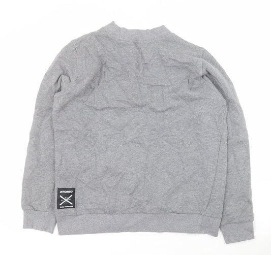 ATOMIC Boys Grey  Cotton Pullover Sweatshirt Size M  Pullover - 13 +