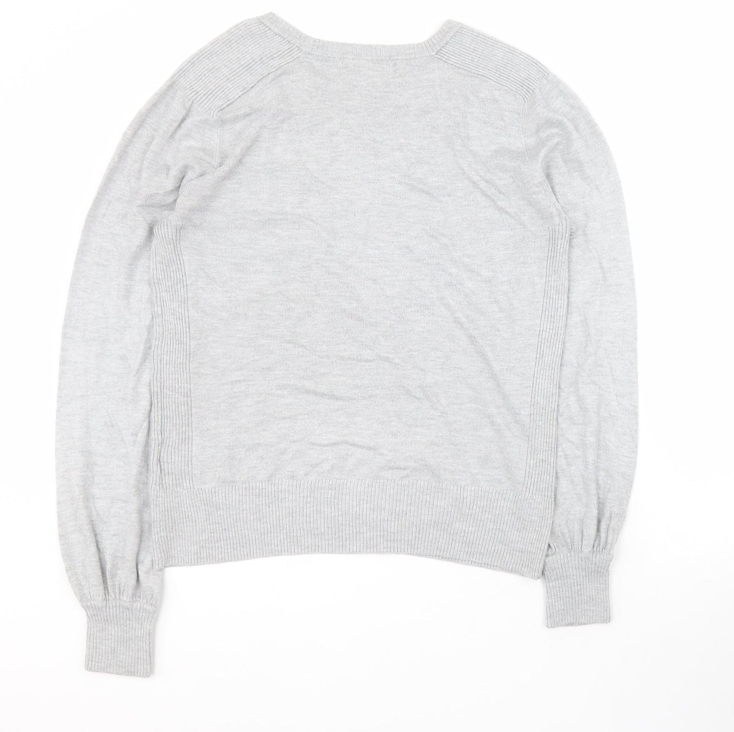 NEXT Womens Grey Round Neck  Polyester Pullover Jumper Size 10