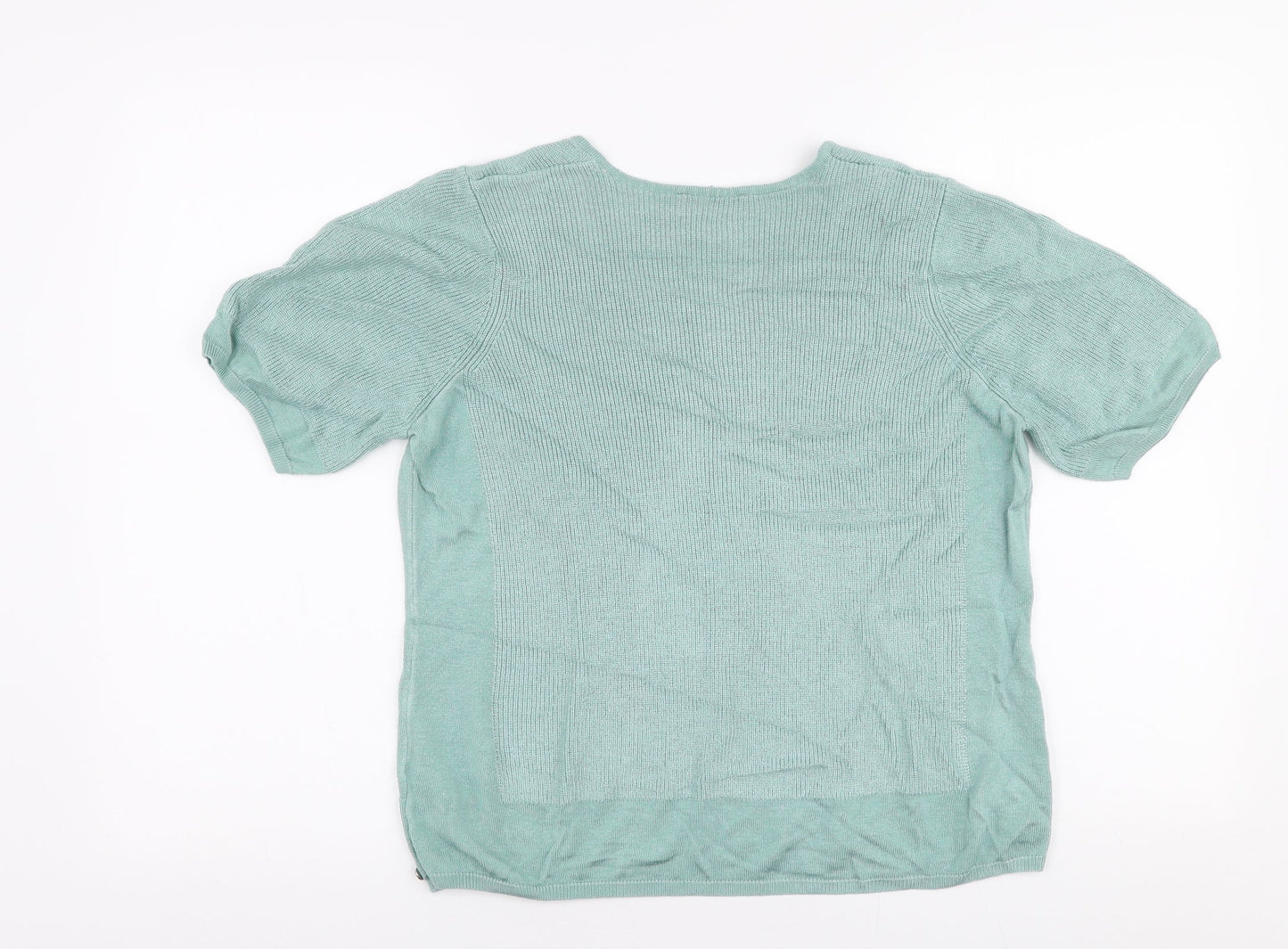 Per Una Womens Blue V-Neck  Viscose Pullover Jumper Size 16