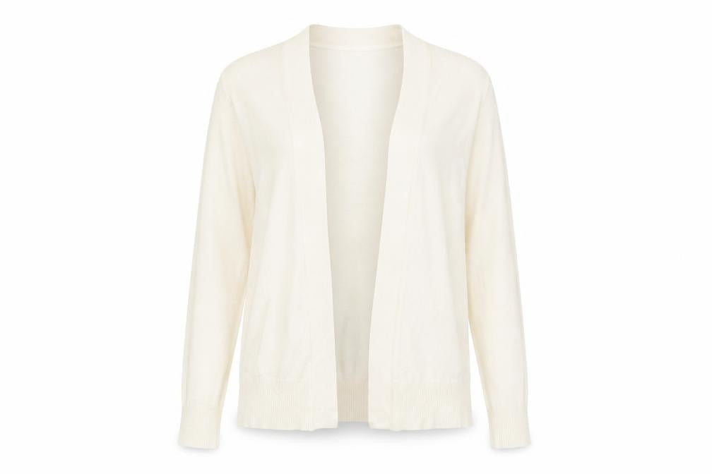 Marks and Spencer Womens Ivory V-Neck  Acrylic Cardigan Jumper Size S