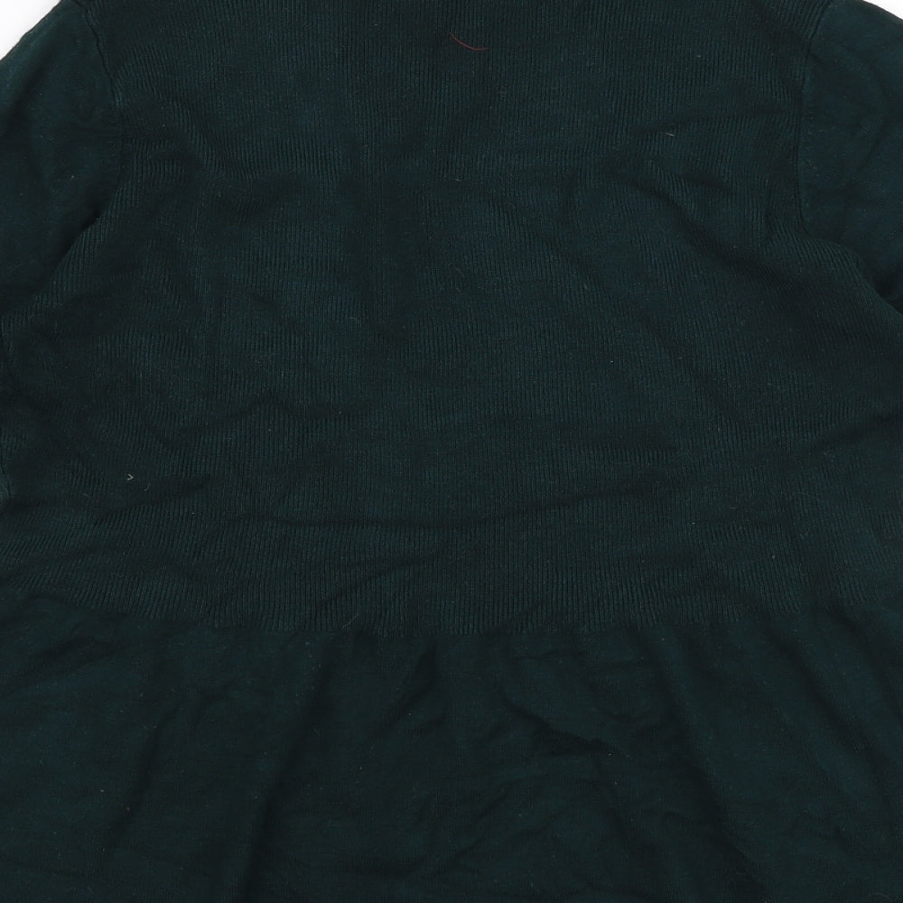 Preworn Womens Green Roll Neck  Polyester Pullover Jumper Size S