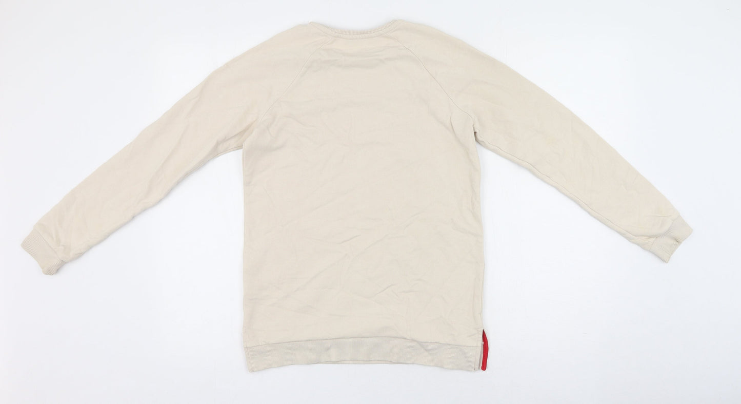 George  Girls Beige  Cotton Pullover Sweatshirt Size 12 Years  Pullover