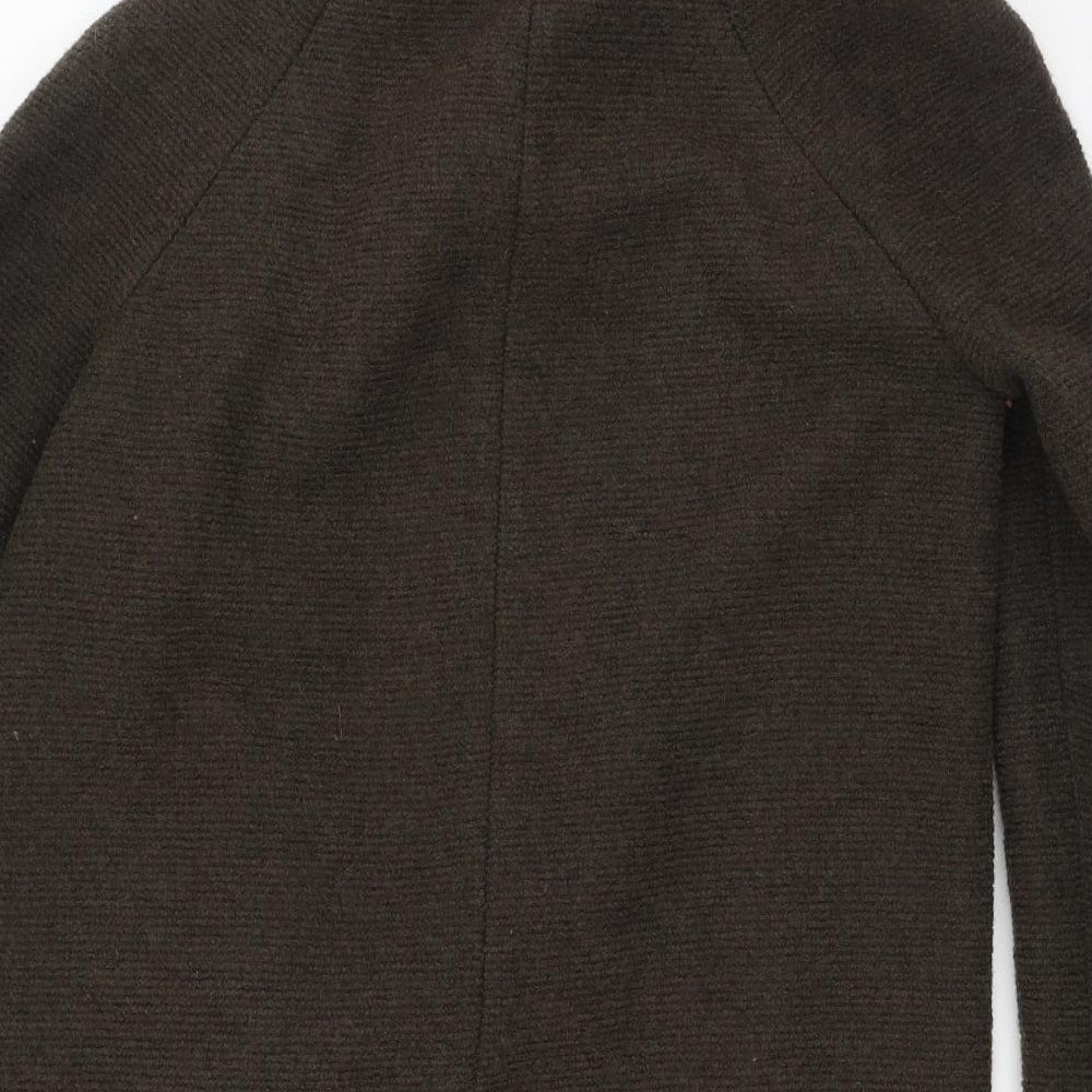 Zara Womens Green   Military Jacket Coat Size M  Button